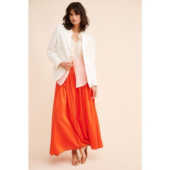 Anthropologie x Pankaj and Nidhi Blazer Floral Embroidered Freya White XS - Picture 12 of 13